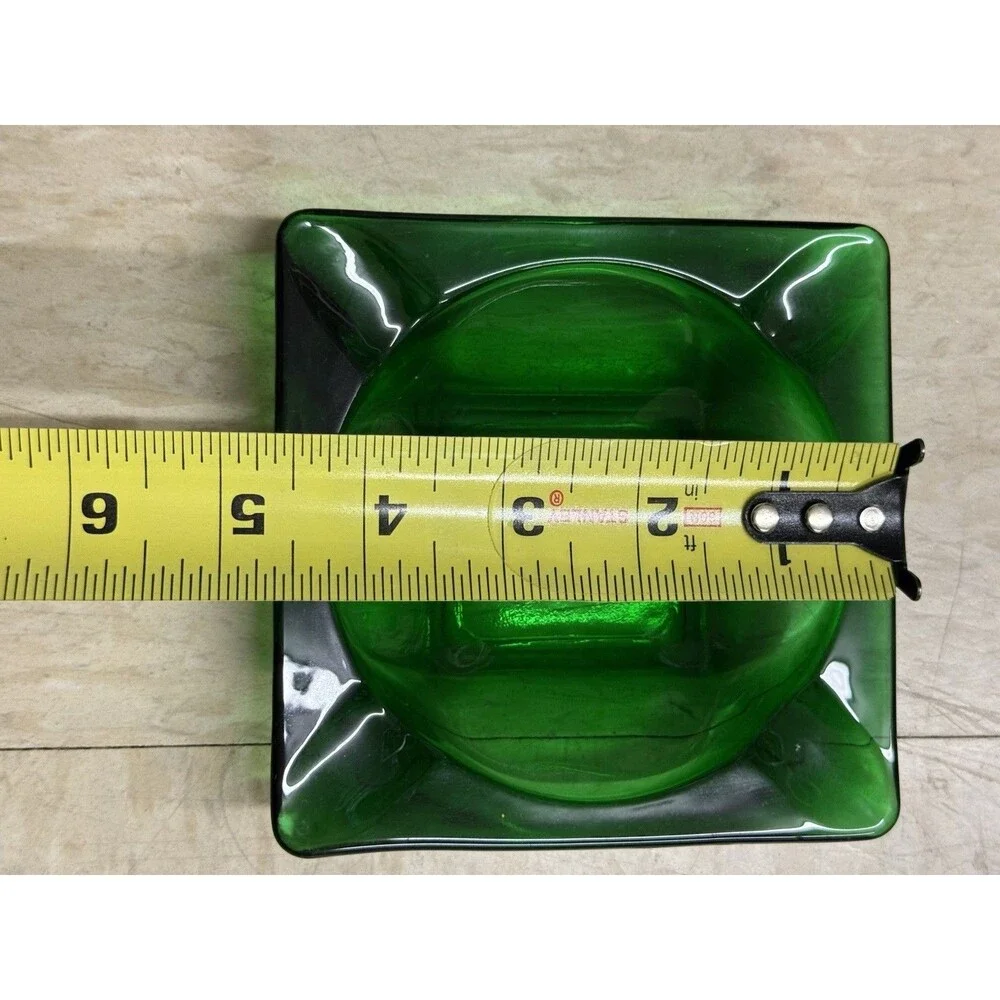 Vtg Emerald Green Glass 4.5